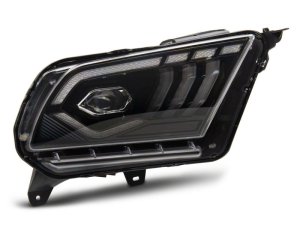 Ford Mustang LED Projector Headlights - Raxiom - Sequential LED Amber Turn Signal - Black Housing (Clear Lens) - `10-`12 Ford Mustang LED Projector Headlights - Raxiom - Sequential LED Amber Turn Signal - Black Housing (Clear Lens) - `10-`12