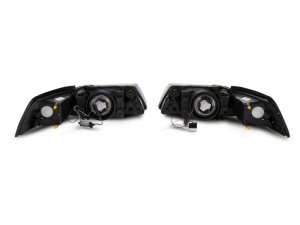 Ford Mustang LED Headlights - Raxiom - Axial Series with LED Bar - Black Housing - `99-`04