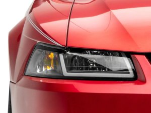 Ford Mustang LED Headlights - Raxiom - Axial Series with LED Bar - Black Housing - `99-`04