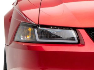 Ford Mustang LED Headlights - Raxiom - Axial Series with Sequential LED Bar - Black Housing - `99-`04