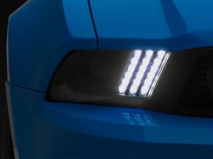 Ford Mustang LED Headlights - Raxiom - SEQL Turn Signals - Black Housing / Clear Lens - `10-`14 Ford Mustang LED Headlights - Raxiom - SEQL Turn Signals - Black Housing / Clear Lens - `10-`14