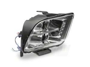 Ford Mustang LED Headlights - Raxiom - Halo Projector - Chrome Housing - `05-`09