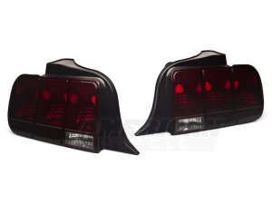 Ford Mustang LED Taillights - Rear - Raxiom - Black Housing (Smoked Lens) - `05-`09