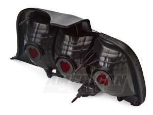 Ford Mustang LED Taillights - Rear - Raxiom - Black Housing (Smoked Lens) - `05-`09