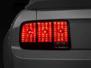 Ford Mustang LED Taillights - Rear - Raxiom - Black Housing (Smoked Lens) - `05-`09