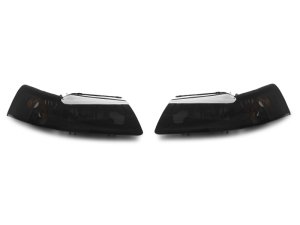 Ford Mustang Headlights - Raxiom - Axial Series OE Style - Black Housing (Smoked Lens) - `99-`04 Ford Mustang Headlights - Raxiom - Axial Series OE Style - Black Housing (Smoked Lens) - `99-`04