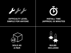 Ford Mustang Headlights - Raxiom - Axial Series OE Style - Black Housing (Smoked Lens) - `99-`04 Ford Mustang Headlights - Raxiom - Axial Series OE Style - Black Housing (Smoked Lens) - `99-`04