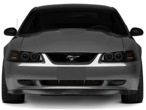 Ford Mustang LED Headlights - Raxiom - Dual LED Halo Projector - Black Housing, Smoked Lens - `99-`04 Ford Mustang LED Headlights - Raxiom - Dual LED Halo Projector - Black Housing, Smoked Lens - `99-`04