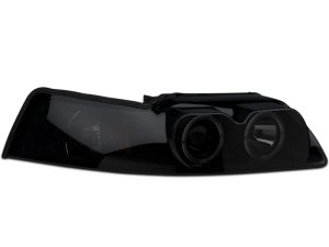Ford Mustang LED Headlights - Raxiom - Dual LED Halo Projector - Black Housing, Smoked Lens - `99-`04 Ford Mustang LED Headlights - Raxiom - Dual LED Halo Projector - Black Housing, Smoked Lens - `99-`04