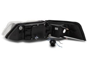 Ford Mustang LED Headlights - Raxiom - Dual LED Halo Projector - Chrome - `99-`04