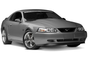 Ford Mustang LED Headlights - Raxiom - Dual LED Halo Projector - Chrome - `99-`04