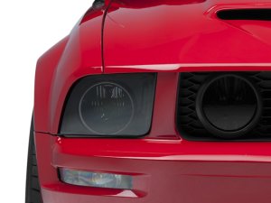 Ford Mustang LED Headlights - Raxiom - CCFL Halo Projector - Black Housing/Smoked Lens - `05-`09