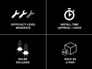 Ford Mustang LED Headlights - Raxiom - CCFL Halo Projector - Black Housing/Smoked Lens - `05-`09