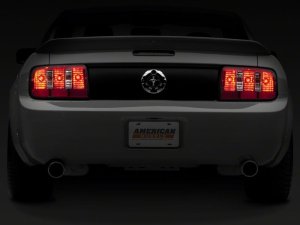 Ford Mustang LED Taillights - Raxiom - Coyote Tail Lights - Chrome Housing - Red/Clear Lens - `05-`09