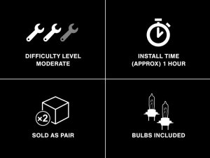 Ford Mustang LED Headlights - Raxiom - Halo Projector - Smoked - `05-`09