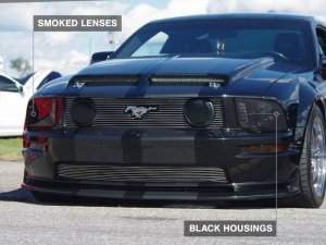 Ford Mustang LED Headlights - Raxiom - Halo Projector - Smoked - `05-`09