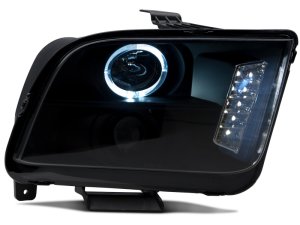 Ford Mustang LED Headlights - Raxiom - Halo Projector - Smoked - `05-`09