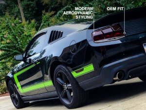 Ford Mustang LED Taillights - Rear - Raxiom - Aero - Black Housing (Smoked Lens) - `10-`12