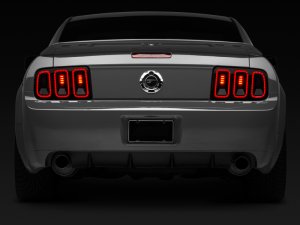 Ford Mustang LED Taillights - Rear - Raxiom - Gen5 - Black Housing (Smoked Lens) - `05-`09