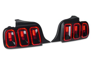 Ford Mustang LED Taillights - Rear - Raxiom - Gen5 - Black Housing (Smoked Lens) - `05-`09