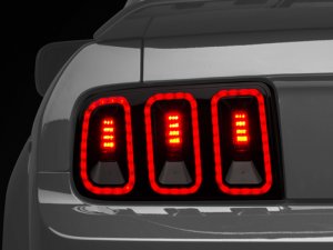 Ford Mustang LED Taillights - Rear - Raxiom - Gen5 - Black Housing (Smoked Lens) - `05-`09