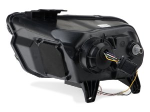 Ford Mustang LED Headlights - Raxiom - Projector, CCFL Halo, LED Accent - Smoked Lens - `13-`14 Ford Mustang LED Headlights - Raxiom - Projector, CCFL Halo, LED Accent - Smoked Lens - `13-`14