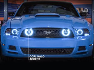 Ford Mustang Fog Lights - Raxiom - CCFL Halo - Smoked - `13-`14