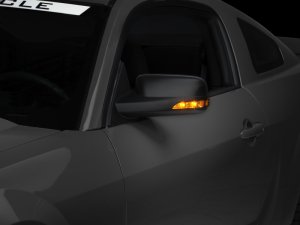 Ford Mustang Side View Mirrors - Driver and Passenger Side - Raxiom - Directional with Turn Signals - Textured Black - `05-`09