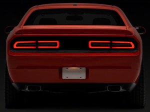 Dodge Challenger LED Taillights - Rear - Raxiom - Sequential Turn Signal, Race Track Inspired - Black Housing, Red Lens - `08-`14