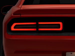 Dodge Challenger LED Taillights - Rear - Raxiom - Sequential Turn Signal, Race Track Inspired - Black Housing, Red Lens - `08-`14