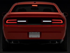 Dodge Challenger LED Taillights - Rear - Raxiom - Sequential Turn Signal, Race Track Inspired - Black Housing, Red Lens - `08-`14