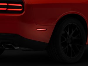 Dodge Challenger Side Marker Lights - Front + Rear - Raxiom - Axial Series LED - Smoked - `15-`23