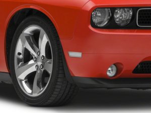 Dodge Challenger Side Marker Lights - Front + Rear - Raxiom - Axial Series LED - Clear - `08-`14