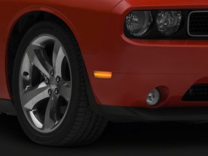 Dodge Challenger Side Marker Lights - Front + Rear - Raxiom - Axial Series LED - Clear - `08-`14
