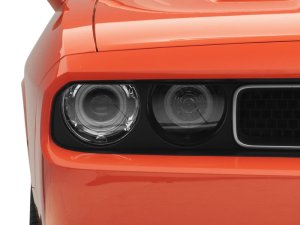 Dodge Challenger LED Headlights - Raxiom - Dual LED Halo Projector - Black Housing - `08-`14