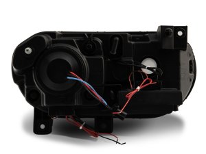 Dodge Challenger LED Headlights - Raxiom - Dual LED Halo Projector - Black Housing - `08-`14