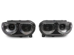 Dodge Challenger Headlights - Raxiom - Halo Projector with Sequential Turn Signals - Black Housing - `08-`14 Dodge Challenger Headlights - Raxiom - Halo Projector with Sequential Turn Signals - Black Housing - `08-`14