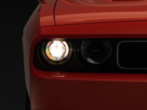 Dodge Challenger Headlights - Raxiom - Halo Projector with Sequential Turn Signals - Black Housing - `08-`14 Dodge Challenger Headlights - Raxiom - Halo Projector with Sequential Turn Signals - Black Housing - `08-`14