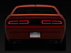 Dodge Challenger LED Taillights - Rear - Raxiom - Sequential Turn Signals - Black Housing (Smoked Lens) - `08-`14