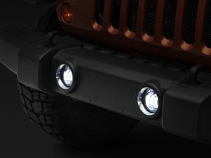 Jeep Wrangler JK Fog Lights - Raxiom - Tri-Bar LED - White - `07-`25 Jeep Wrangler JK Fog Lights - Raxiom - Tri-Bar LED - White - `07-`25