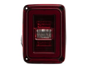 Jeep Wrangler JK LED Taillights - Rear - Raxiom - JL Style with Black Housing - Red Lens - `07-`18