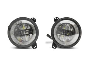 Jeep Wrangler JT LED Headlights - Raxiom - Axial 9-inch Round LED Halo - Black - `18-`22