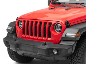 Jeep Wrangler JT LED Headlights - Raxiom - 9-Inch with DRL and Halo, Clear Lens - Black Housing - `18-`22