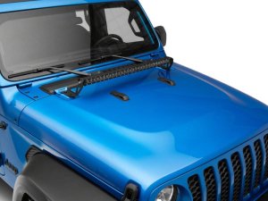 Jeep Wrangler Light Brackets - Hood - Raxiom - Axial Series 30-Inch Single Row LED Light Bar - Textured Black - `18-`23