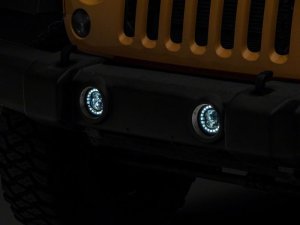 Jeep Wrangler JK Fog Lights - Front - Raxiom - Nighthawk LED with DRL Halos - `07-`18