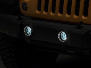 Jeep Wrangler JK Fog Lights - Front - Raxiom - Nighthawk LED with DRL Halos - `07-`18