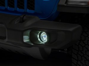 Jeep Wrangler Fog Lights - Raxiom - Nighthawk LED with DRL Halos - `18-`23