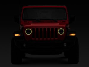 Jeep Gladiator JT LED Headlights - Raxiom - 9-Inch LED Headlights w/RGB Halo - Black Housing - `18-`22 Jeep Gladiator JT LED Headlights - Raxiom - 9-Inch LED Headlights w/RGB Halo - Black Housing - `18-`22
