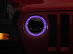 Jeep Gladiator JT LED Headlights - Raxiom - 9-Inch LED Headlights w/RGB Halo - Black Housing - `18-`22 Jeep Gladiator JT LED Headlights - Raxiom - 9-Inch LED Headlights w/RGB Halo - Black Housing - `18-`22