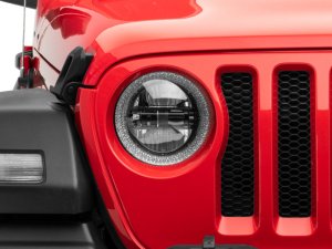 Jeep Gladiator JT LED Headlights - Raxiom - 9-Inch LED Headlights w/RGB Halo - Black Housing - `18-`22 Jeep Gladiator JT LED Headlights - Raxiom - 9-Inch LED Headlights w/RGB Halo - Black Housing - `18-`22